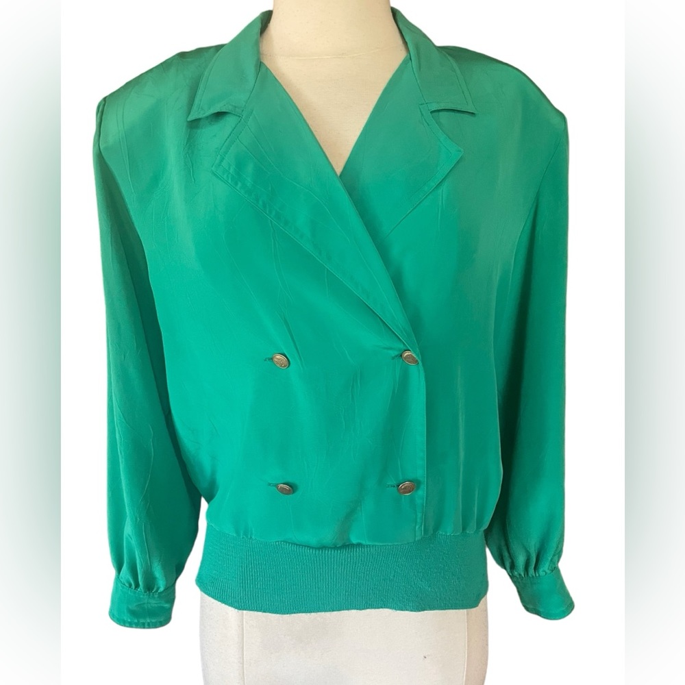 1980s Andrea Gayle Double Breasted‎ Blouse